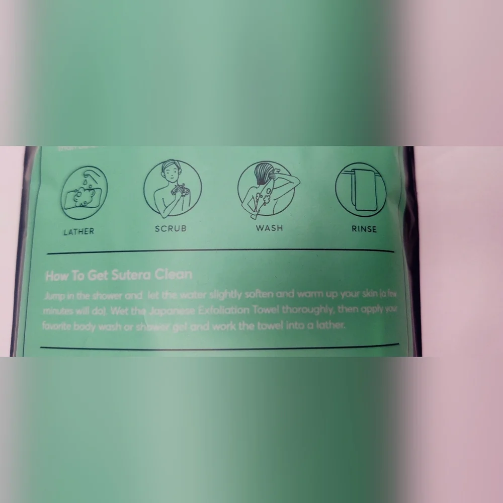 NEW Sutera Japanese Exfoliating Wash Towel